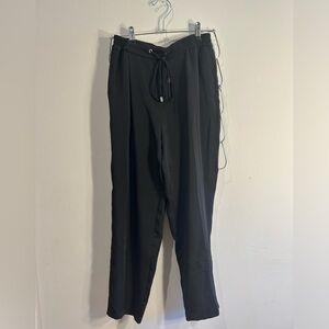Zara Black Slack Cropped Pants, Size S